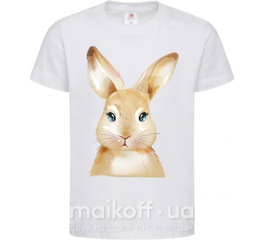 Детская футболка Рыжий кролик Белый фото