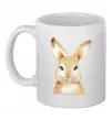 Чашка керамічна Рудий кролик Білий фото