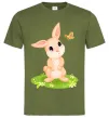 Мужская футболка Кролик на галявині Оливковый Мужская футболка Кролик на галявині Оливковый фото