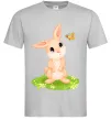Мужская футболка Кролик на галявині Серый Мужская футболка Кролик на галявині Серый фото