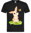 Мужская футболка Кролик на галявині Черный Мужская футболка Кролик на галявині Черный фото