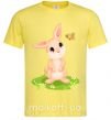Мужская футболка Кролик на лужайке Лимонный фото
