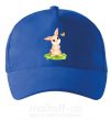 Кепка Кролик на лужайке Яскраво-синій фото