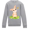 Дитячий світшот Кролик на галявині Сірий меланж Дитячий світшот Кролик на галявині Сірий меланж фото