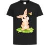 Дитяча футболка Кролик на галявині Чорний фото