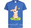 Детская футболка Кролик на лужайке Ярко-синий фото