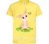 Детская футболка Кролик на лужайке Лимонный фото