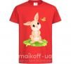 Дитяча футболка Кролик на лужайке Червоний фото