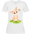 Женская футболка Кролик на галявині Белый фото