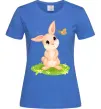 Женская футболка Кролик на галявині Ярко-синий фото