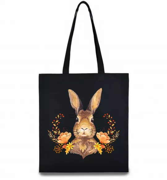 Эко-сумка Осінній заєць Черный фото