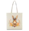 Эко-сумка Осінній заєць Бежевый фото