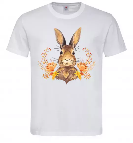Мужская футболка Осінній заєць Белый фото