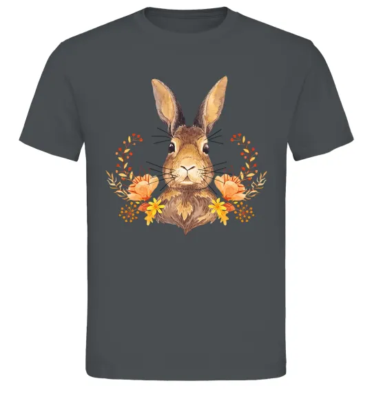 Мужская футболка Осінній заєць Графит фото