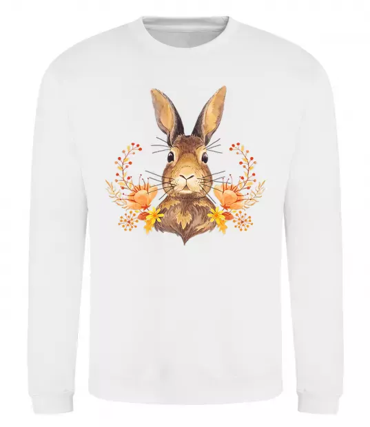 Свитшот Осінній заєць Белый фото