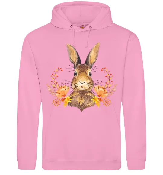 Чоловіча толстовка (худі) Осінній заєць Рожевий фото
