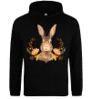 Женская толстовка (худи) Осінній заєць Черный фото