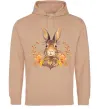 Женская толстовка (худи) Осінній заєць Песочный фото