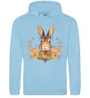 Женская толстовка (худи) Осінній заєць Голубой фото