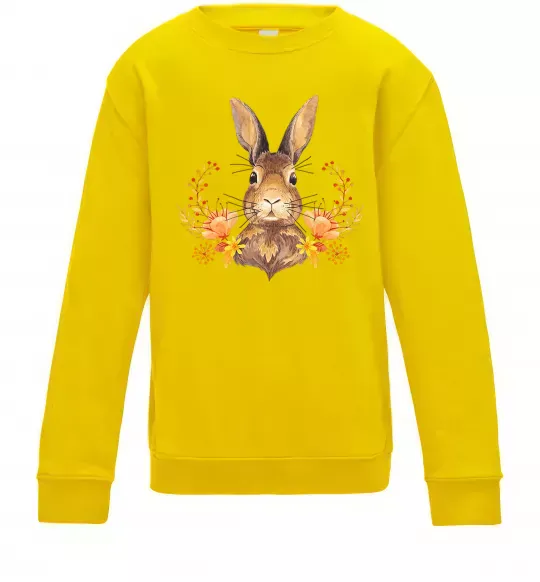Детский Свитшот Осінній заєць Солнечно желтый фото