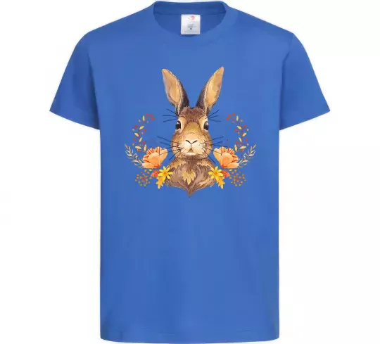 Детская футболка Осінній заєць Ярко-синий фото