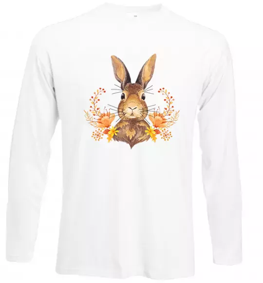 Лонгслів Осінній заєць Білий фото