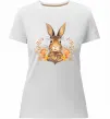 Женская премиум футболка Осінній заєць Белый фото
