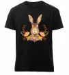 Чоловіча преміум футболка Осінній заєць Чорний фото
