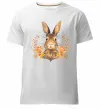 Чоловіча преміум футболка Осінній заєць Білий фото