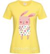 Жіноча футболка Крольчиха в платье Лимонний фото