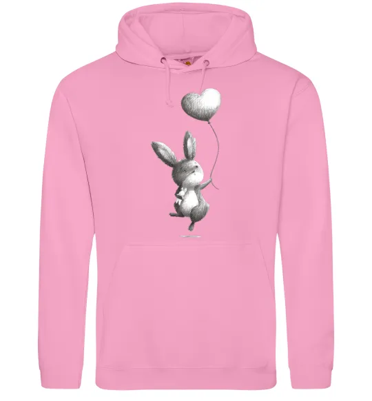 Мужская толстовка (худи) Зайчик з кулькою Розовый фото