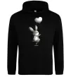 Мужская толстовка (худи) Зайчик з кулькою Черный фото