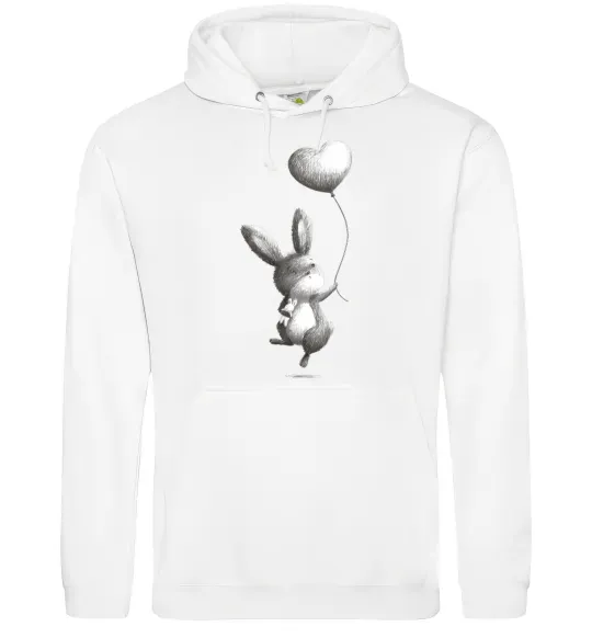 Женская толстовка (худи) Зайчик з кулькою Белый фото