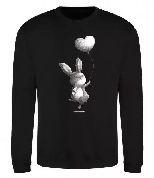 Світшот Зайчик з кулькою Чорний фото