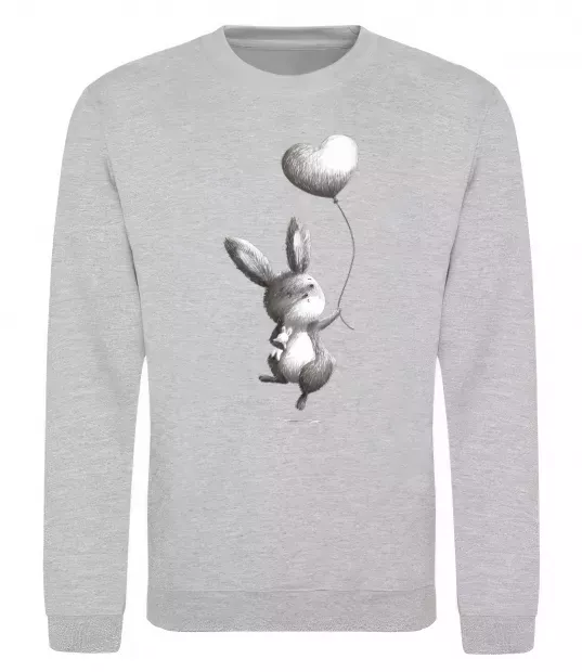 Світшот Зайчик з кулькою Сірий меланж фото