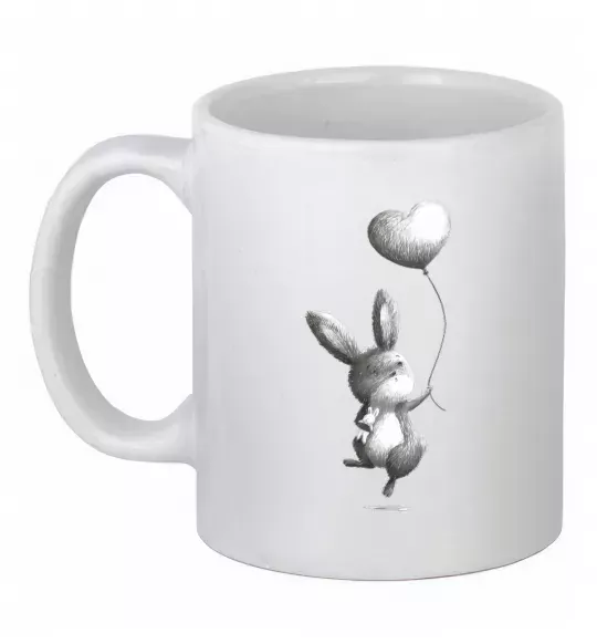 Чашка керамическая Зайчик з кулькою Белый фото