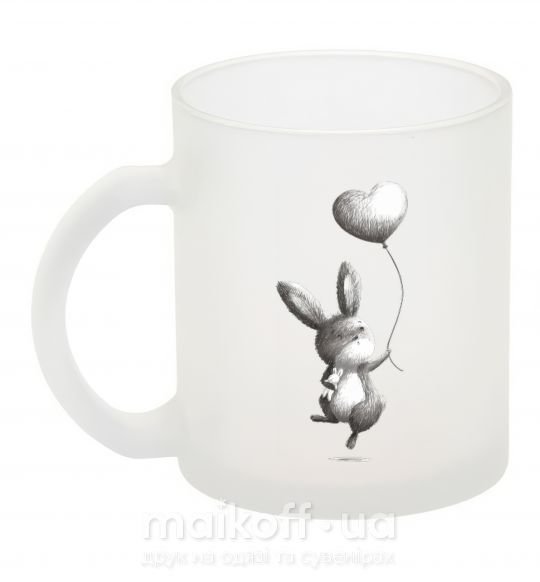 Чашка скляна Зайчик с шариком Фроузен фото
