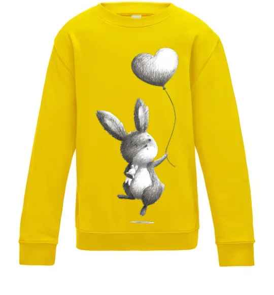 Детский Свитшот Зайчик з кулькою Солнечно желтый фото