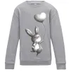 Детский Свитшот Зайчик з кулькою Серый меланж Детский Свитшот Зайчик з кулькою Серый меланж фото