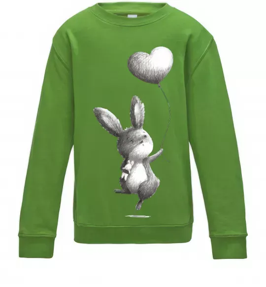 Детский Свитшот Зайчик з кулькою Лаймовый фото