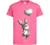 Дитяча футболка Зайчик з кулькою Яскраво-рожевий фото