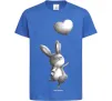 Дитяча футболка Зайчик з кулькою Яскраво-синій фото