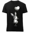 Мужская премиум футболка Зайчик з кулькою Черный фото