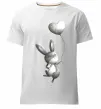 Мужская премиум футболка Зайчик з кулькою Белый фото