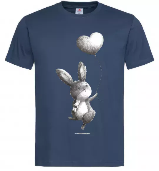 Мужская футболка Зайчик з кулькою Темно-синий фото
