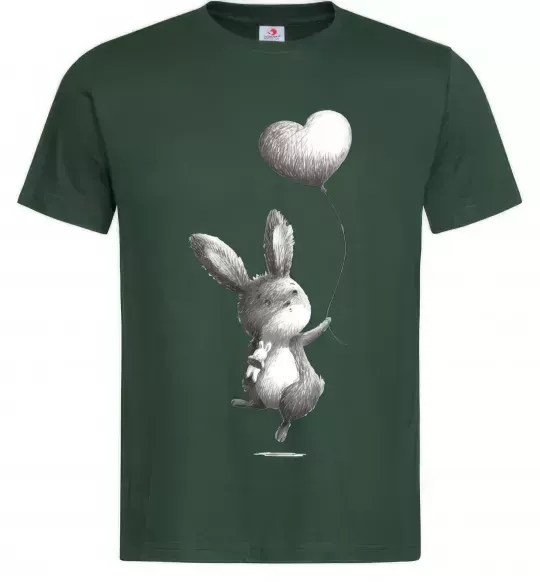 Мужская футболка Зайчик з кулькою Темно-зеленый фото