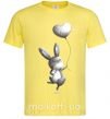 Мужская футболка Зайчик с шариком Лимонный фото