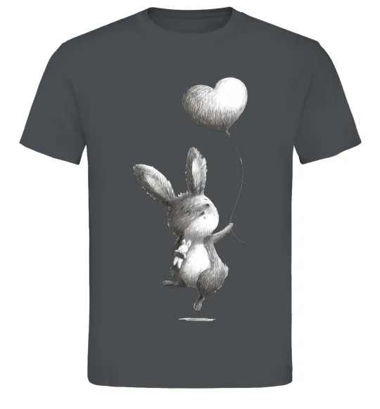Мужская футболка Зайчик з кулькою Графит фото