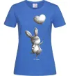Женская футболка Зайчик з кулькою Ярко-синий Женская футболка Зайчик з кулькою Ярко-синий фото