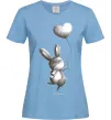 Женская футболка Зайчик з кулькою Голубой Женская футболка Зайчик з кулькою Голубой фото